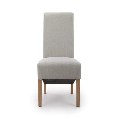 Kristara Roll Back Herringbone Plain Cappuccino Dining Chair Set of 2 NJ HOME SHANKAR BSTAR 1 MAN