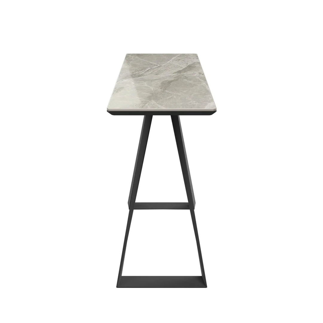 Lunara Grey Gloss Ceramic Console Table Torelli