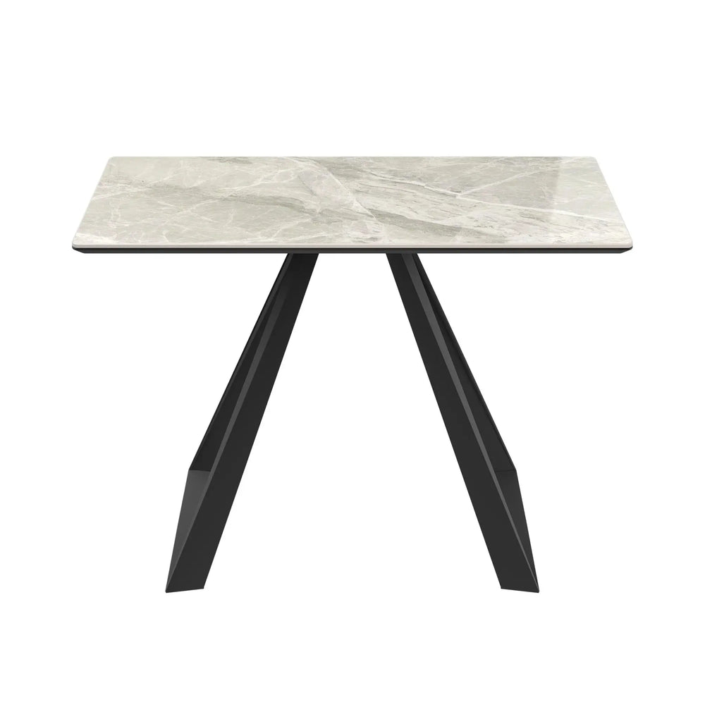 Lunara Grey Gloss Ceramic Console Table Torelli