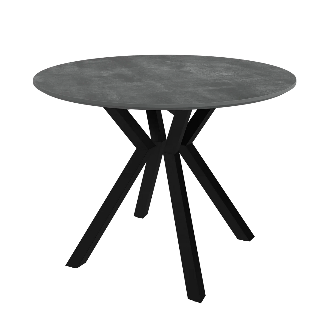 Lorenzi 110cm Grey Ceramic Look Dining Table Torelli