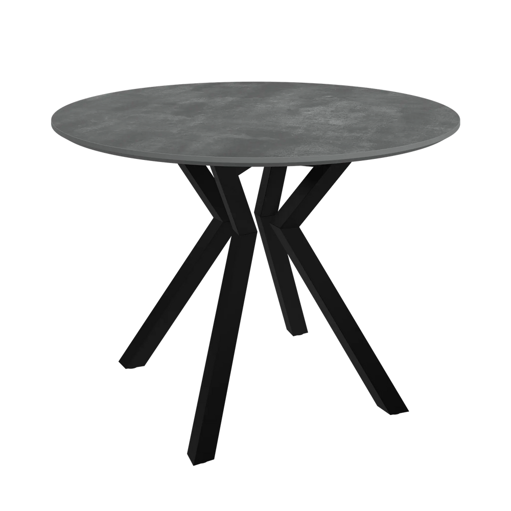 Lorenzi 110cm Grey Ceramic Look Dining Table Torelli