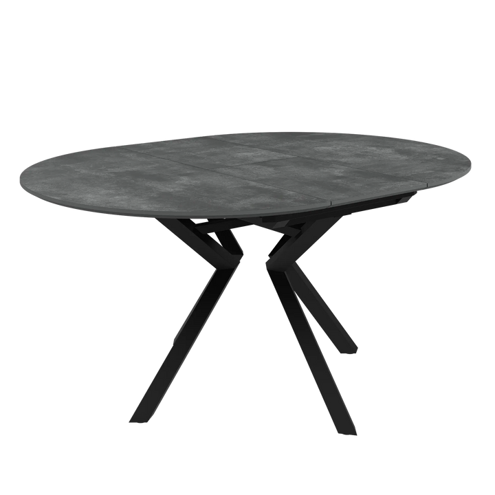 Lorenzi 120-160cm Extending Grey Ceramic Look Dining Table Torelli