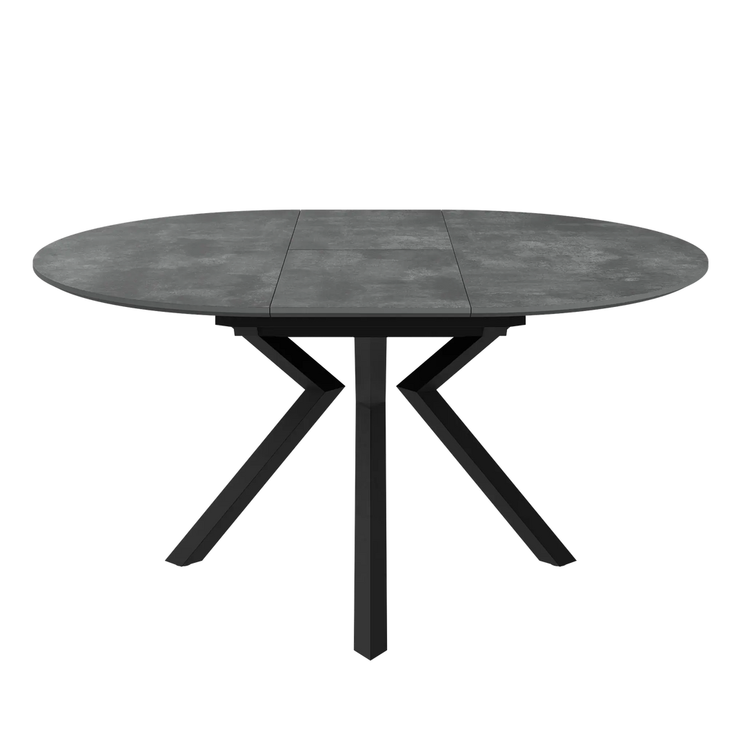 Lorenzi 120-160cm Extending Grey Ceramic Look Dining Table Torelli