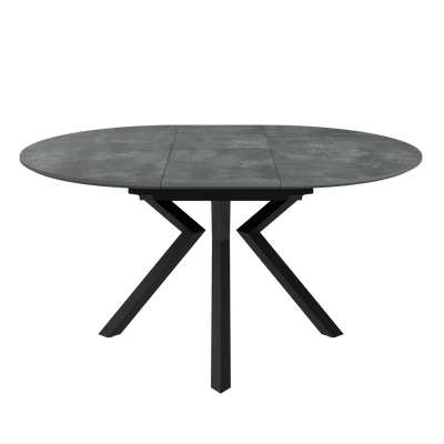 Lorenzi 120-160cm Extending Grey Ceramic Look Dining Table Torelli