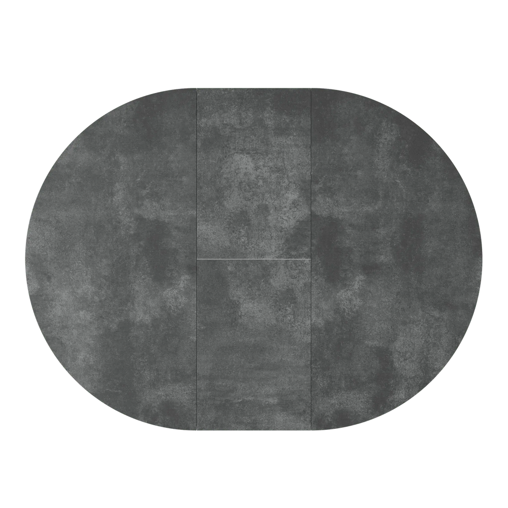 Lorenzi 120-160cm Extending Grey Ceramic Look Dining Table Torelli