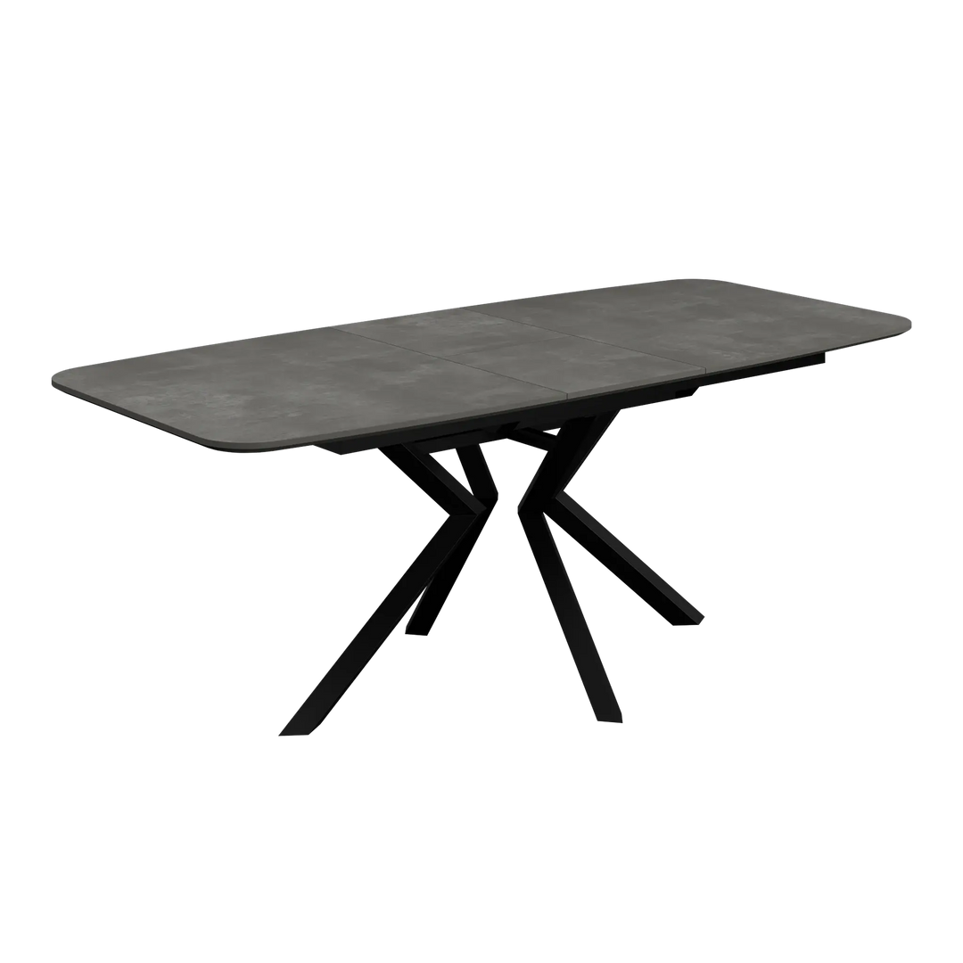Lorenzi 160-200cm Extending Grey Ceramic Look Dining Table Torelli