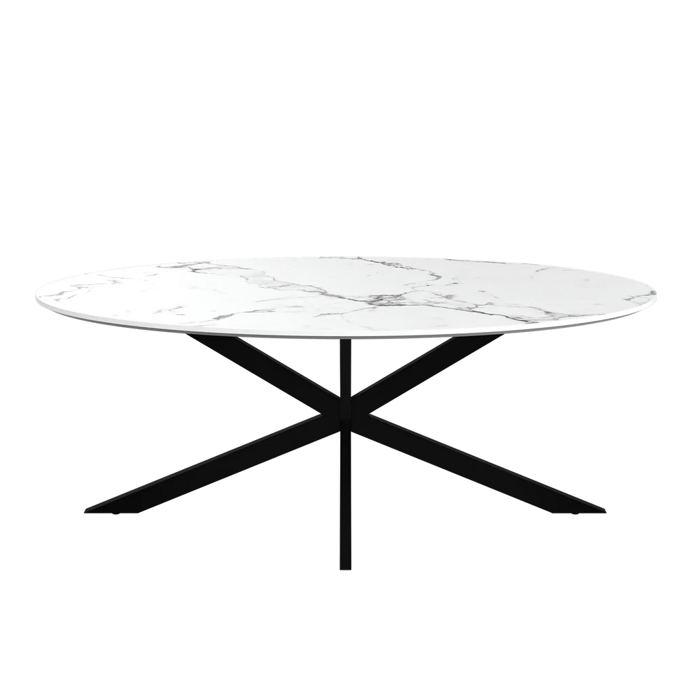 Lorenzi White Ceramic Look Coffee Table Torelli