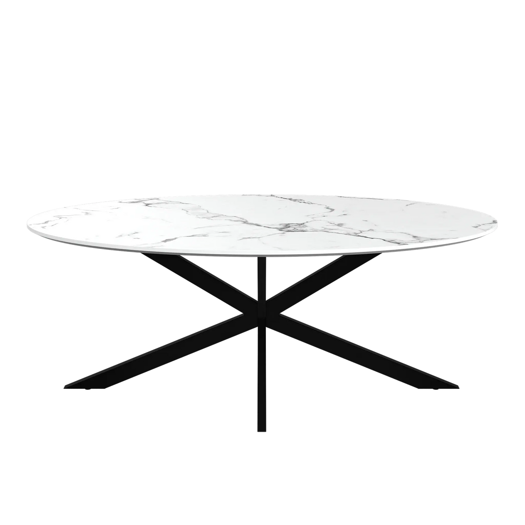 Lorenzi White Ceramic Look Coffee Table Torelli