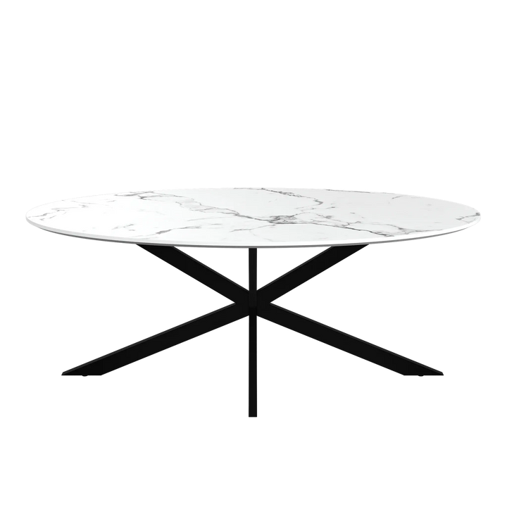 Lorenzi White Ceramic Look Coffee Table Torelli