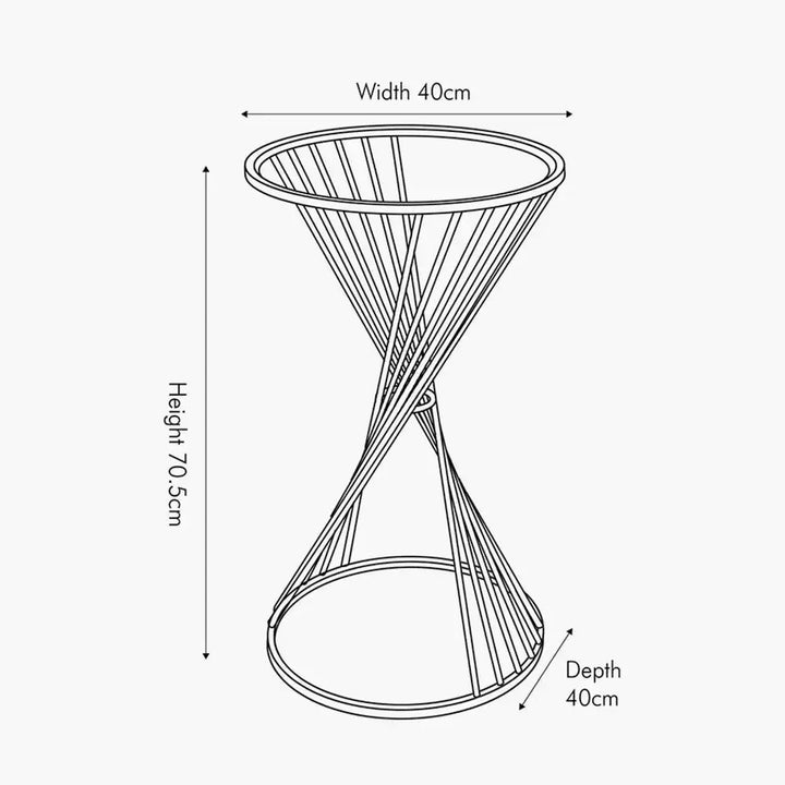 Liberty Glass and Gold Metal Large Side Table   Nicholas John Interiors