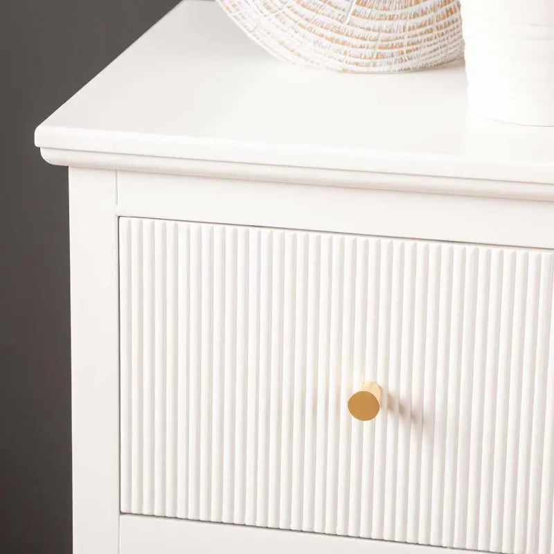Lindon 4 Drawer Chest Cabinet In White With Gold Handles Lina Home