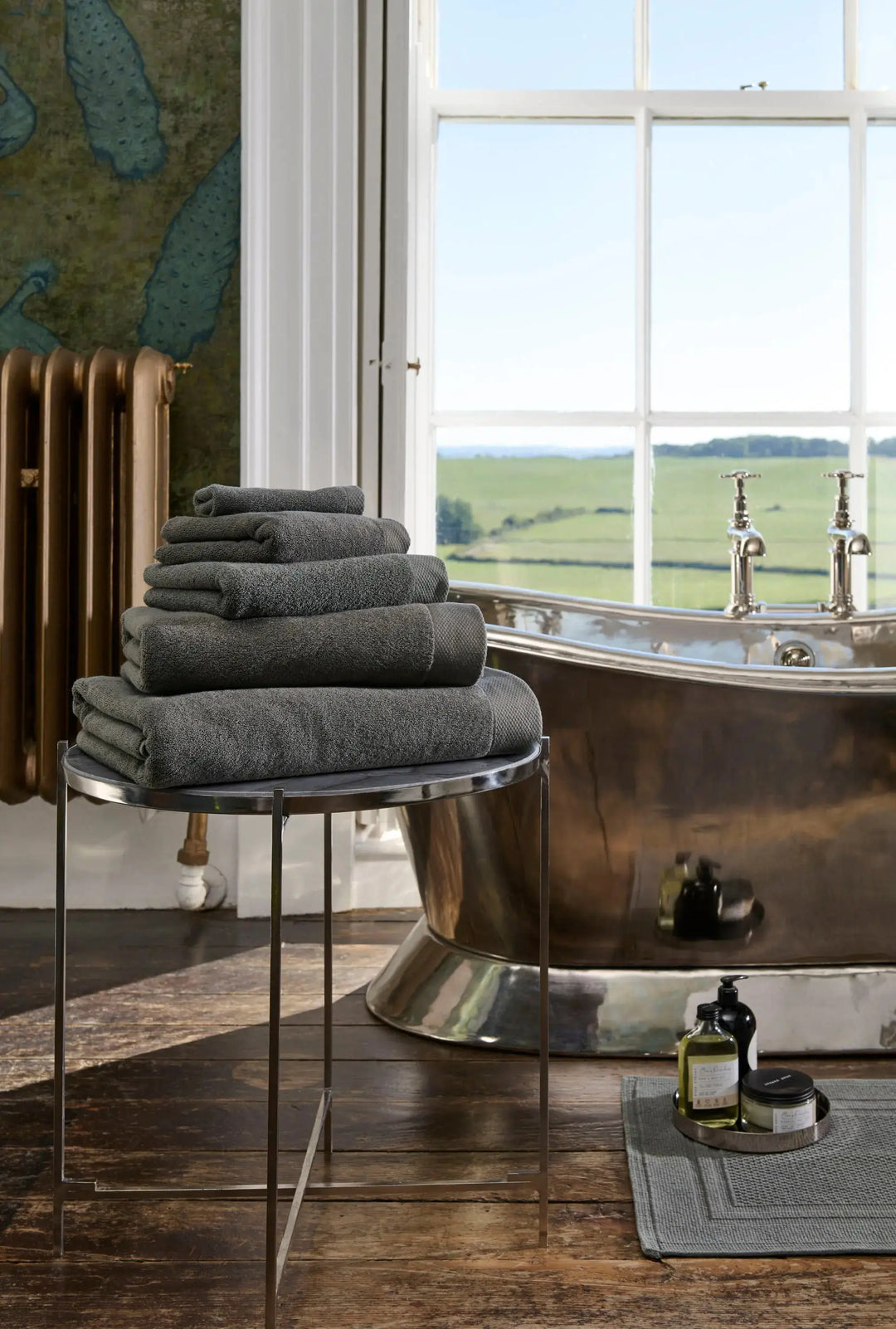 Christy Luxe Bath Sheet Soot - NJ Home Interiors