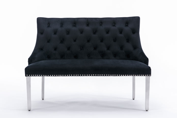 Marlowe Black High Back Bench
