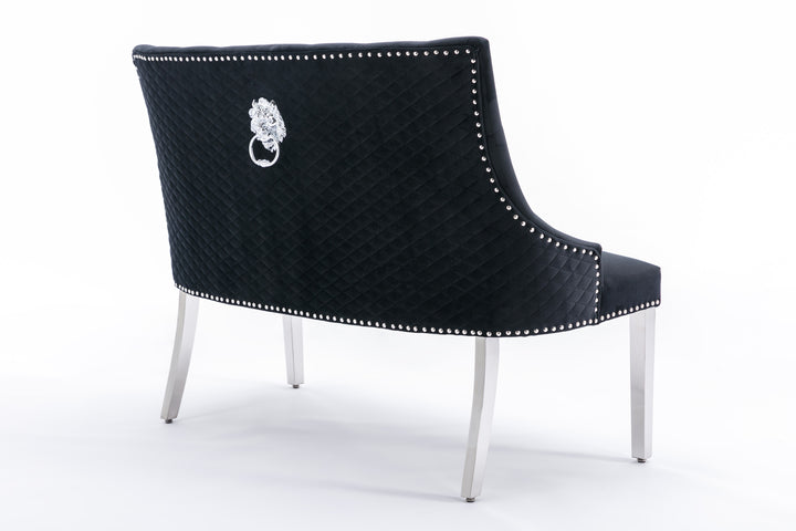 Marlowe Black High Back Bench