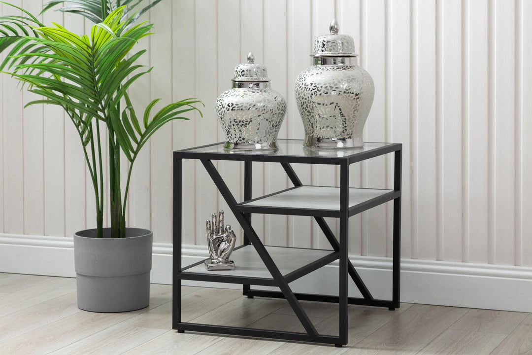 Ibarra Black And Grey End Table Kd Lina Home