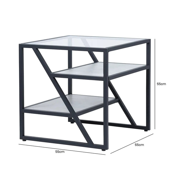 Ibarra Black And Grey End Table Kd Lina Home