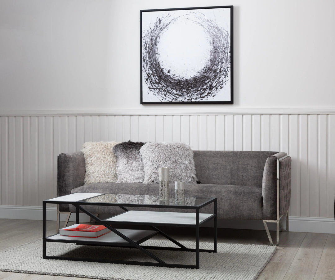 Ibarra Black And Grey Coffee Table Kd Lina Home
