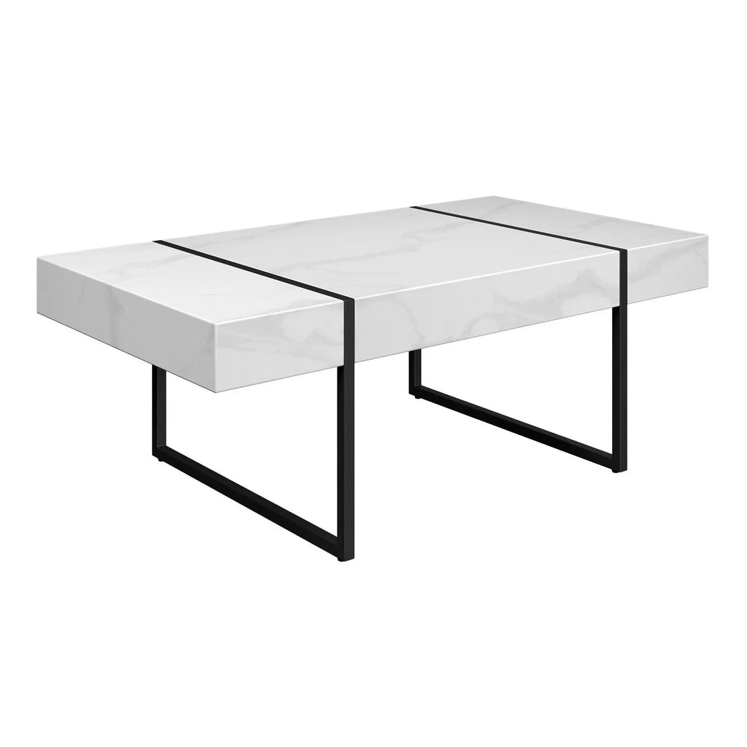 Mona White Marble Effect Coffee Table Torelli