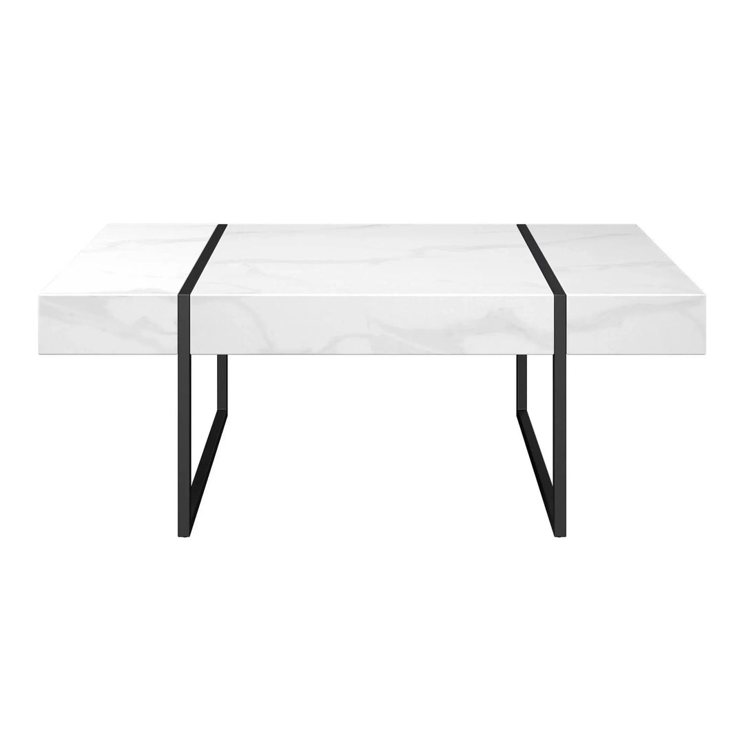 Mona White Marble Effect Coffee Table Torelli
