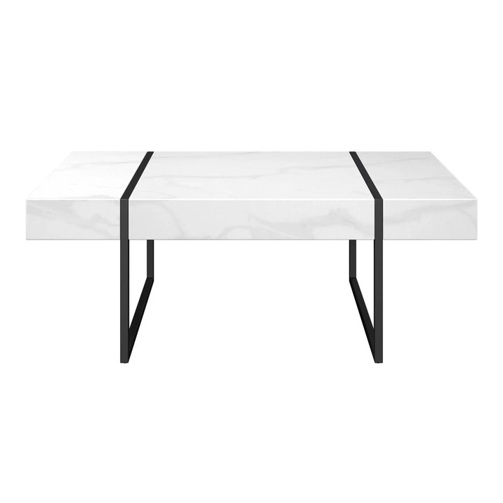 Mona White Marble Effect Coffee Table Torelli