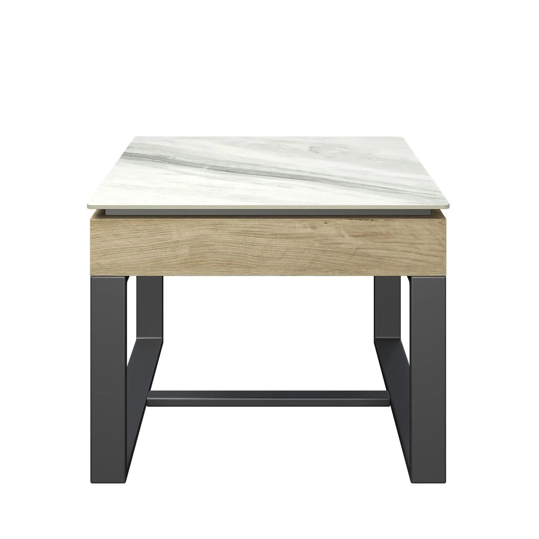 Monroe White Ceramic Side Table Torelli