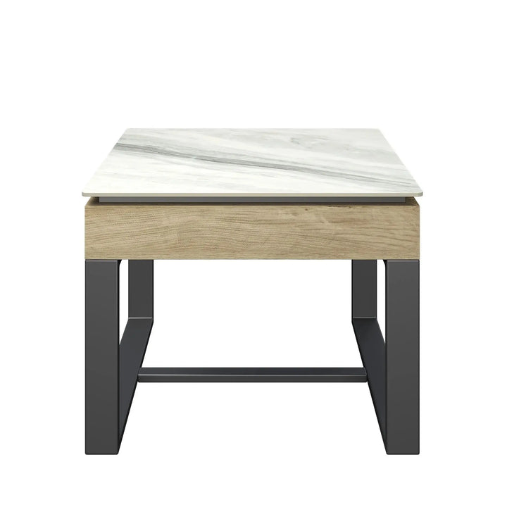 Monroe White Ceramic Side Table Torelli