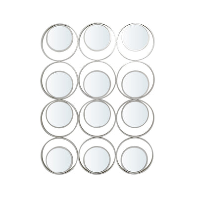 Circles Wall Mirror Silver Lina Home