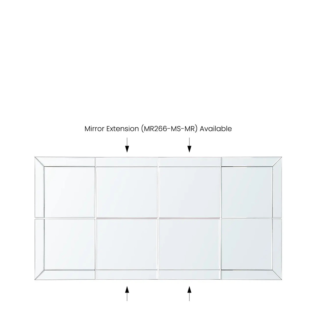 Set Of 4 Mirror Panels – 50 x 50 cm Each Lina Home