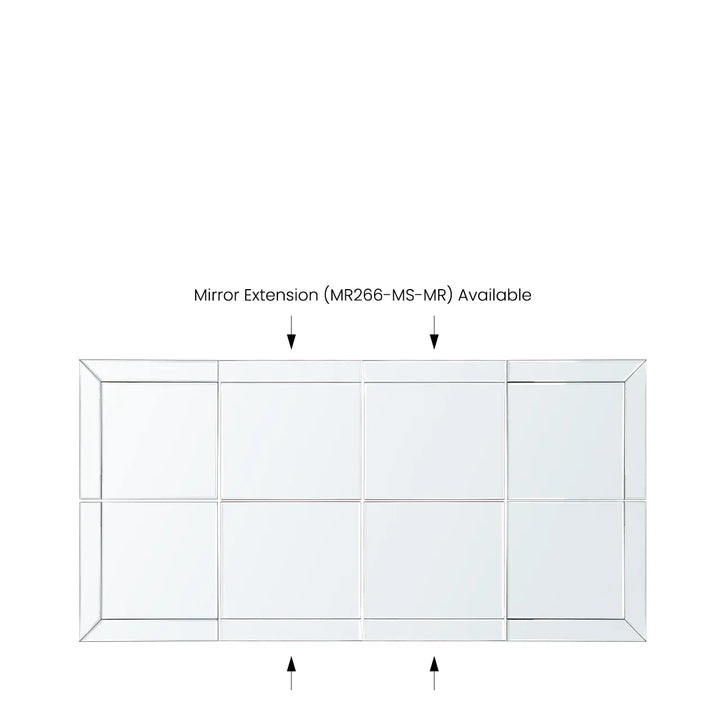 Set Of 4 Mirror Panels – 50 x 50 cm Each Lina Home