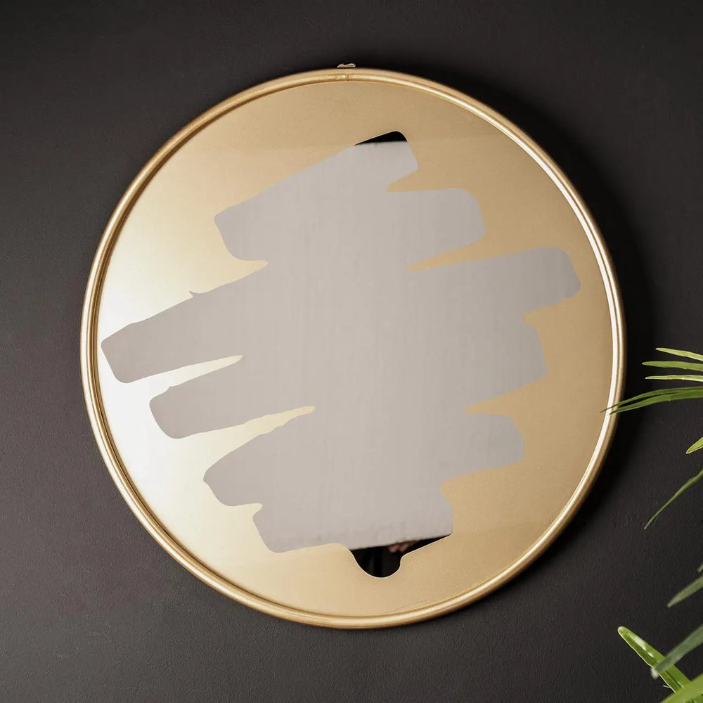 Gold Round Wall Mirror Lina Home