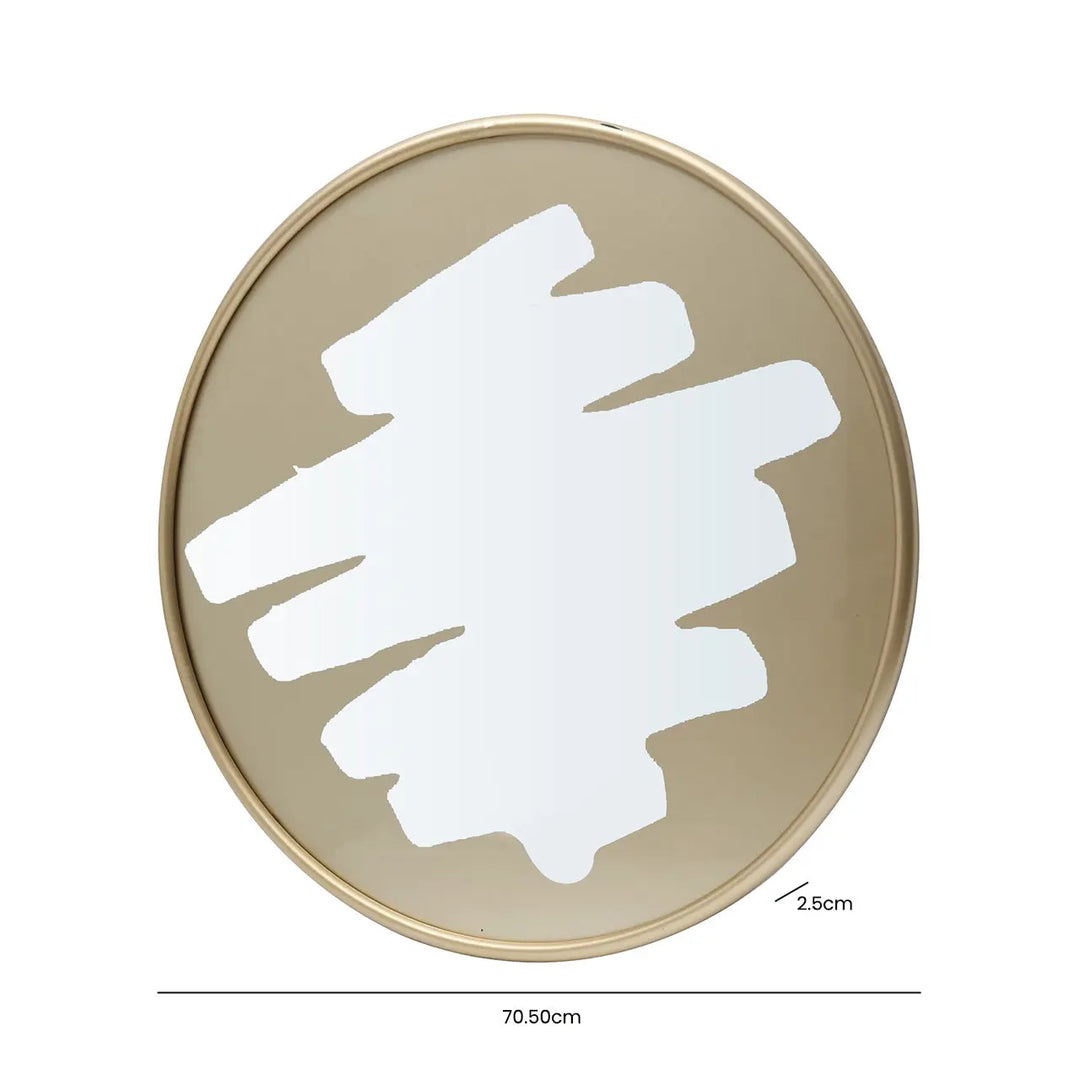 Gold Round Wall Mirror Lina Home