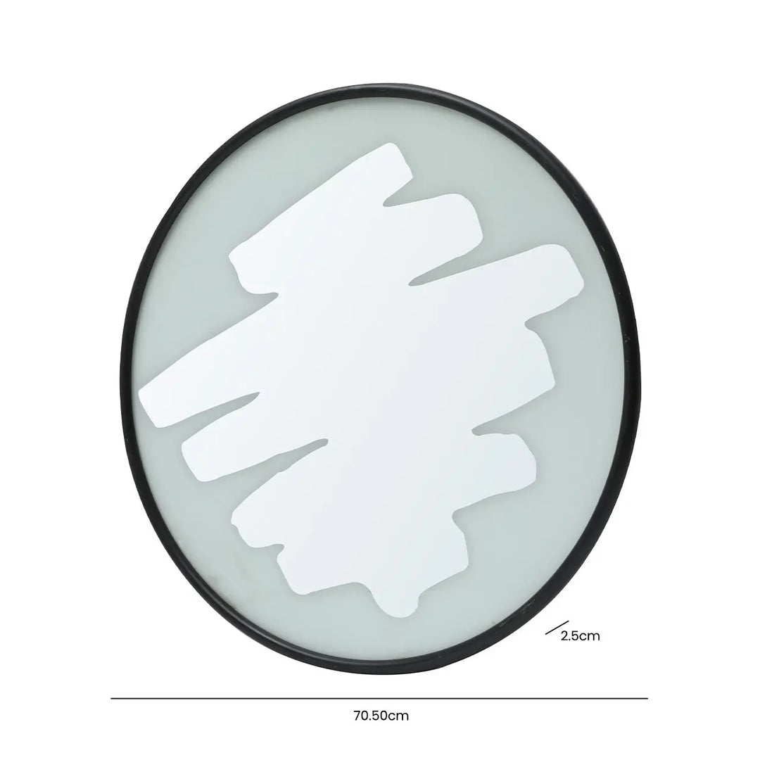 White Round Wall Mirror – 70.5 cm Lina Home