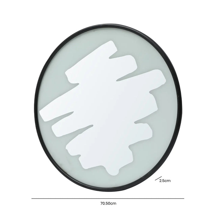 White Round Wall Mirror – 70.5 cm Lina Home