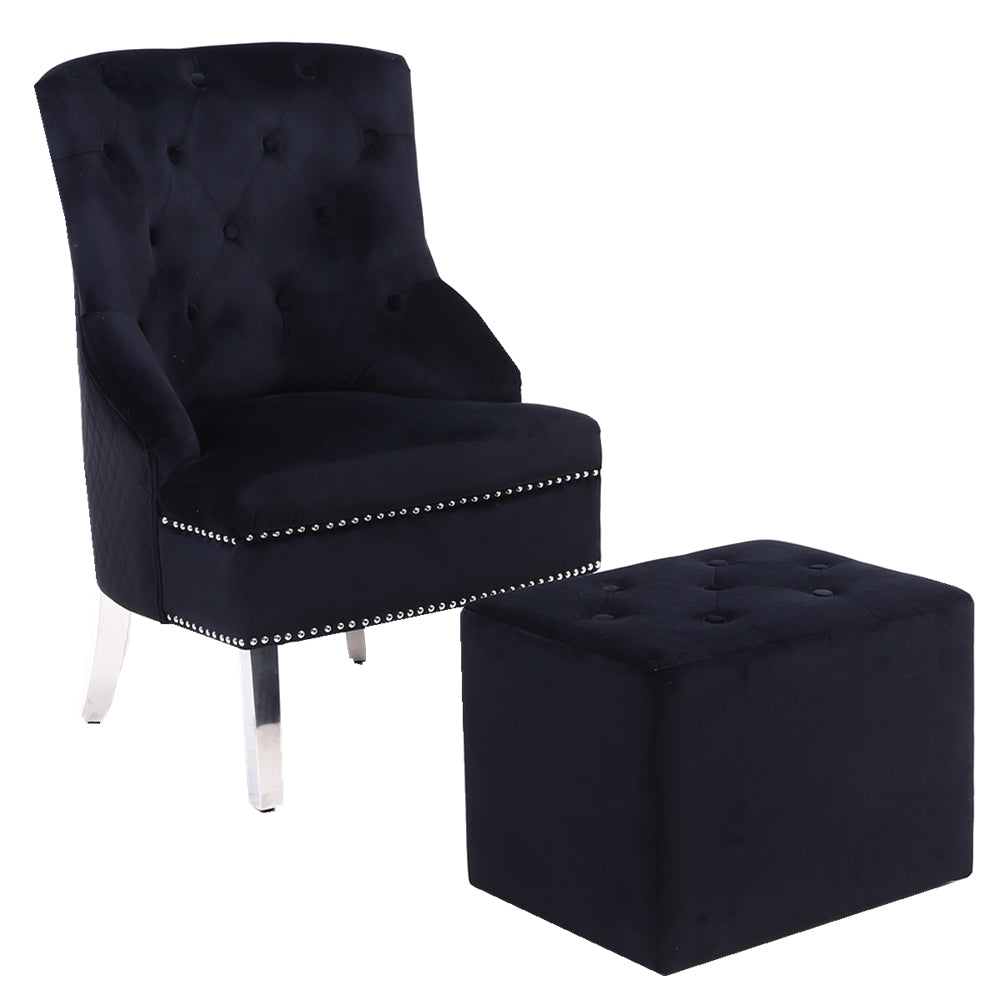 Marlowe Black Wing Chair