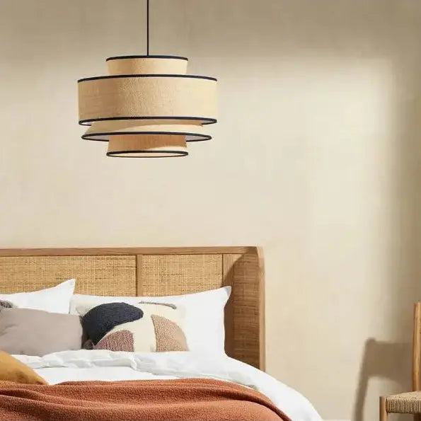 Haroon Layered Lamp Shade, Natural Raffia UCPMJ