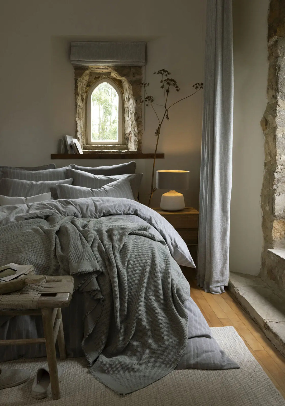 Christy Madeira Throw 140 x 180cm – Ocean Blue Cotton Throw Christy