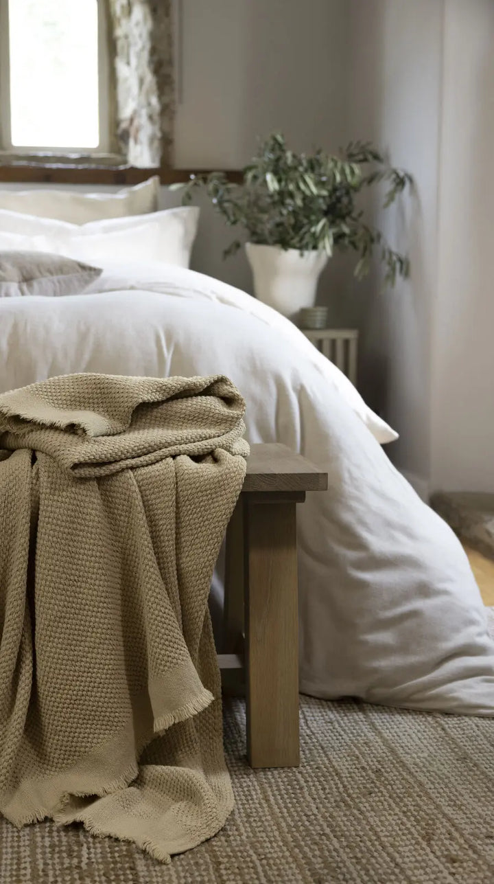 Christy Madeira Throw 140 x 180cm Stone Christy