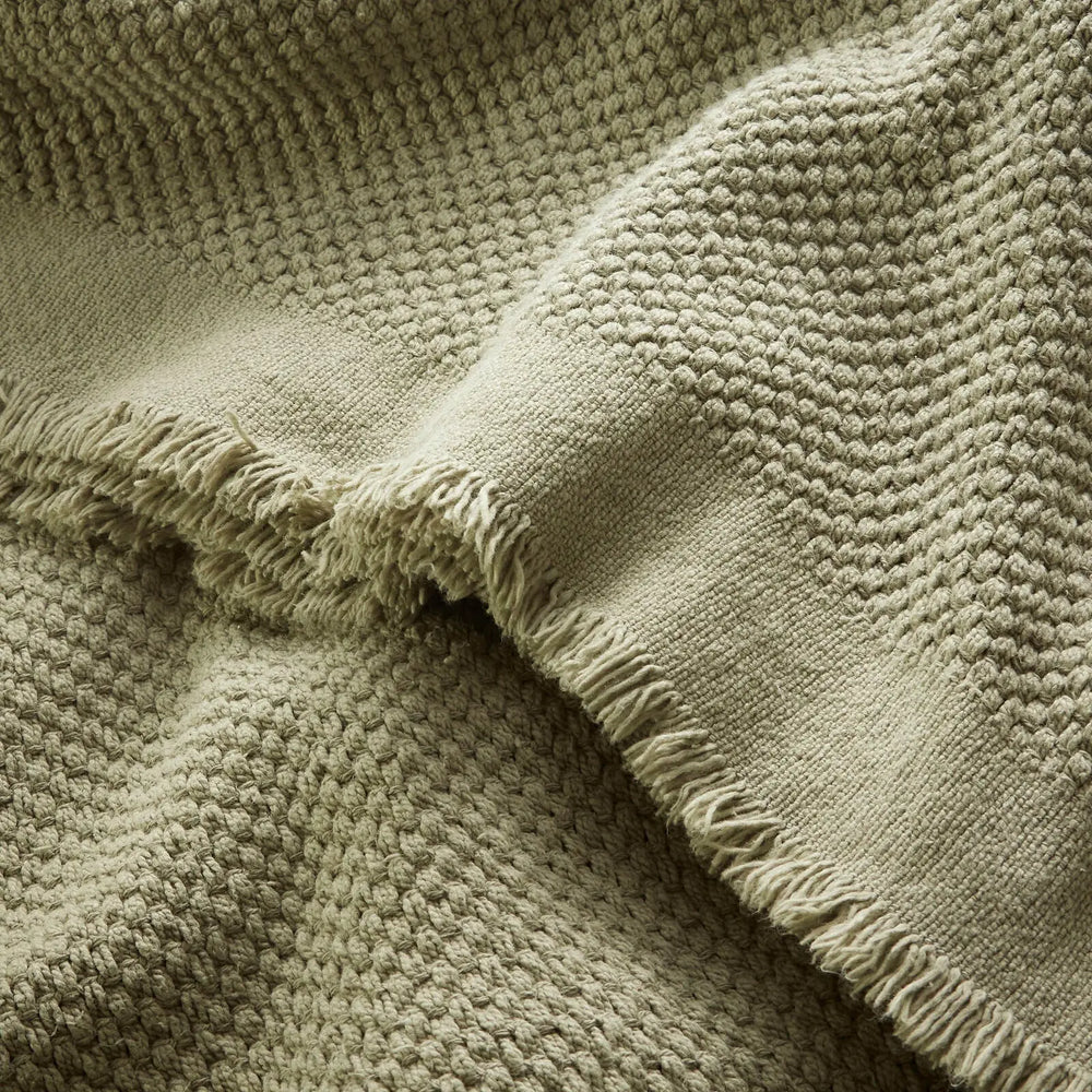 Christy Madeira Throw 140 x 180cm – Forest Green Cotton Throw Christy