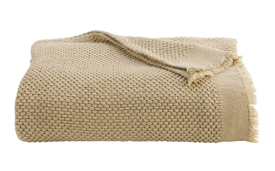 Christy Madeira Throw 140 x 180cm Stone Christy