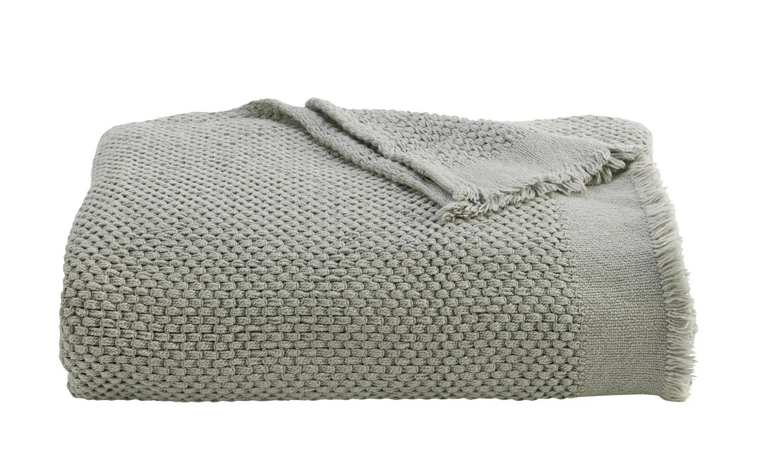 Christy Madeira Throw 140 x 180cm – Ocean Blue Cotton Throw Christy