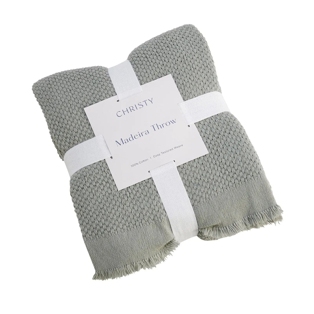 Christy Madeira Throw 140 x 180cm – Ocean Blue Cotton Throw Christy