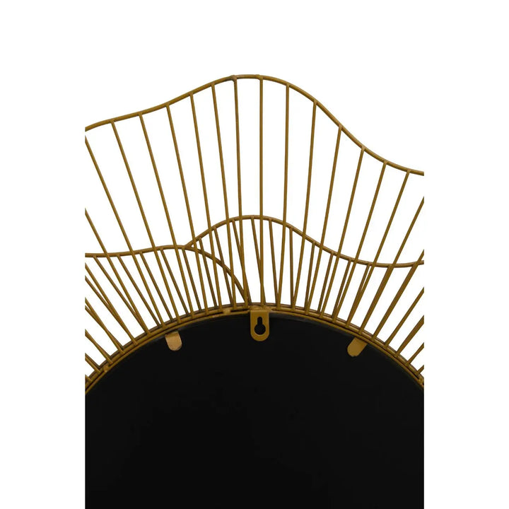 Madora Gold Flower Wall Mirror NJ HOME PREMIER HOUSEWARES