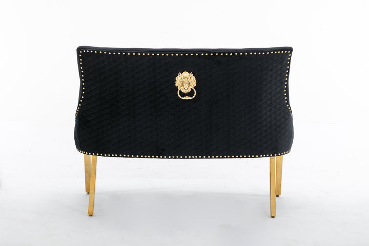 Marlowe Gold & Black High Back Bench