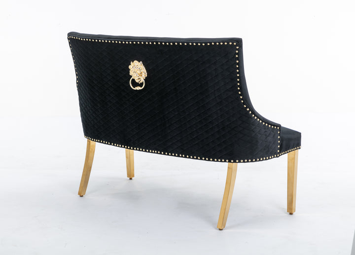 Marlowe Gold & Black High Back Bench