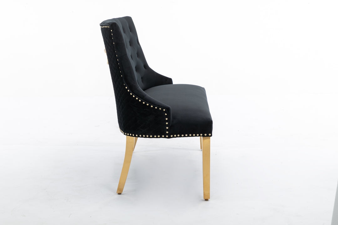 Marlowe Gold & Black High Back Bench