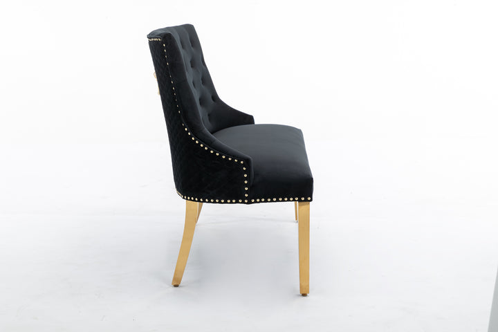 Marlowe Gold & Black High Back Bench
