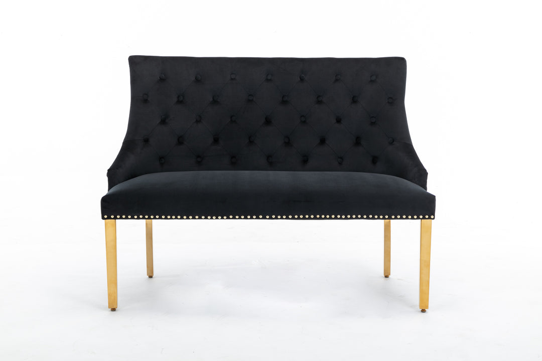 Marlowe Gold & Black High Back Bench