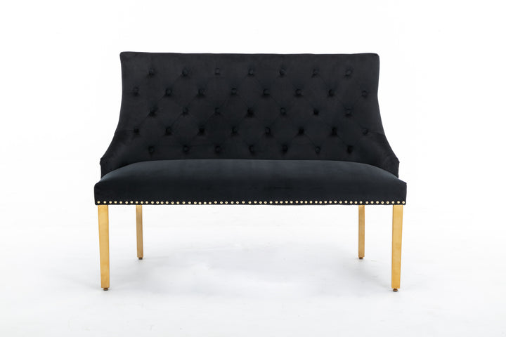 Marlowe Gold & Black High Back Bench