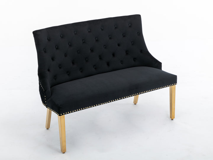 Marlowe Gold & Black High Back Bench