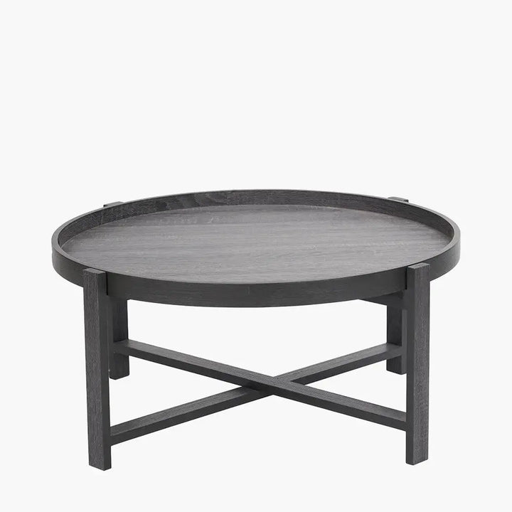 Marmara Dark Grey Oak Veneer Coffee Table  Nicholas John Interiors